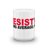 Mug with saying 'Resist Being Average' and the YA logo. - Youthful Ambition YA